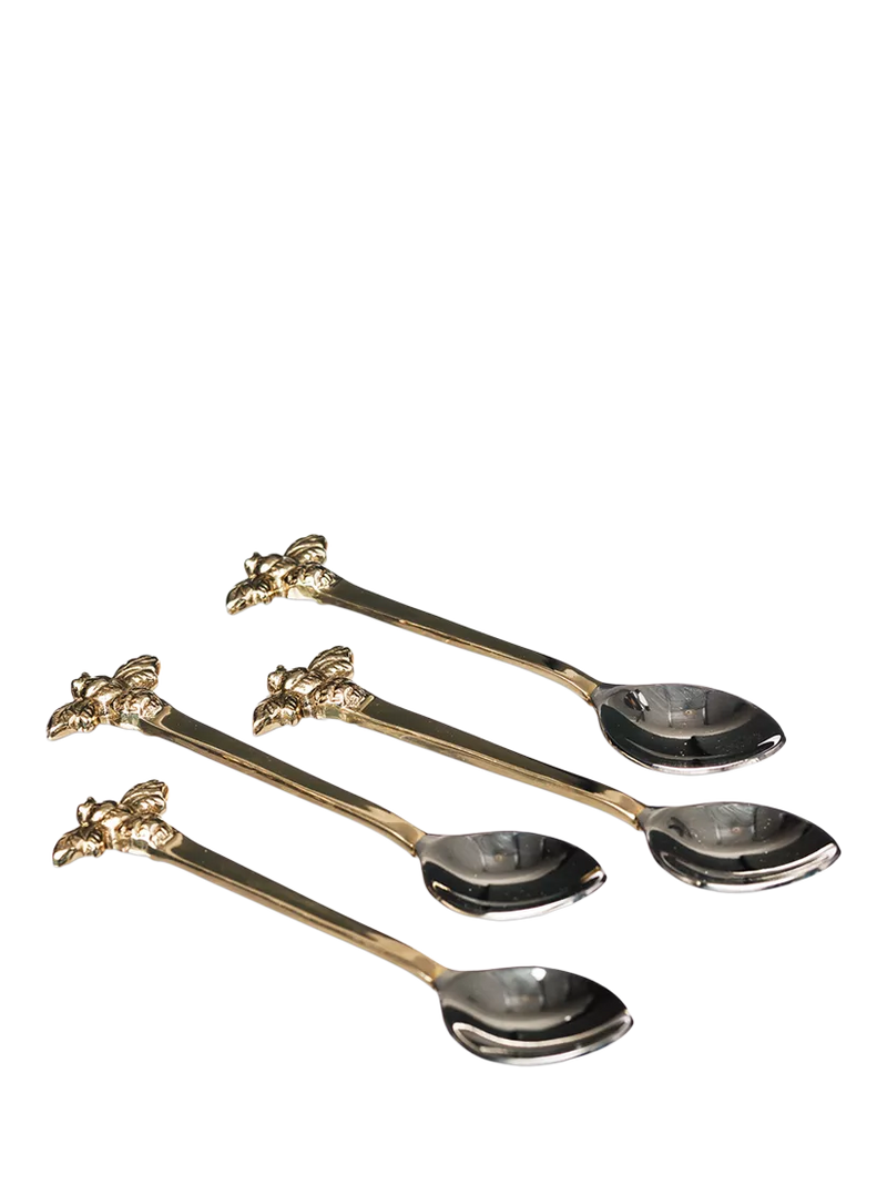 Selbrae House gold bee stainless steel spoons set of 4 (British brand)