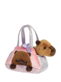 Aurora World Fancy Pals Peekaboo Capybara Soft Toy, Brown/Pink