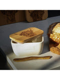 Selbrae House butter dish with Highland cow oak lid - British product