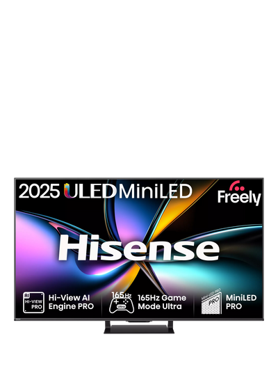 John Lewis Hisense 55U7QTUK PRO (2025) 4K Ultra HD HDR MiniLED Smart TV, 55 inch- Buy online at McGrocer