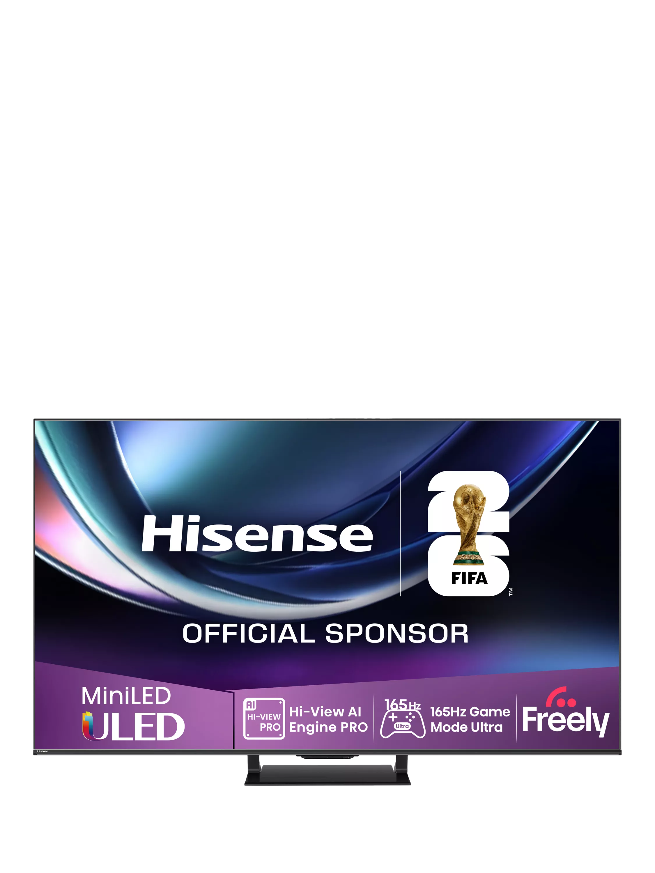 Hisense 55U7QTUK PRO (2025) ULED MiniLED HDR 4K Ultra HD Smart TV, 55 inch, Black