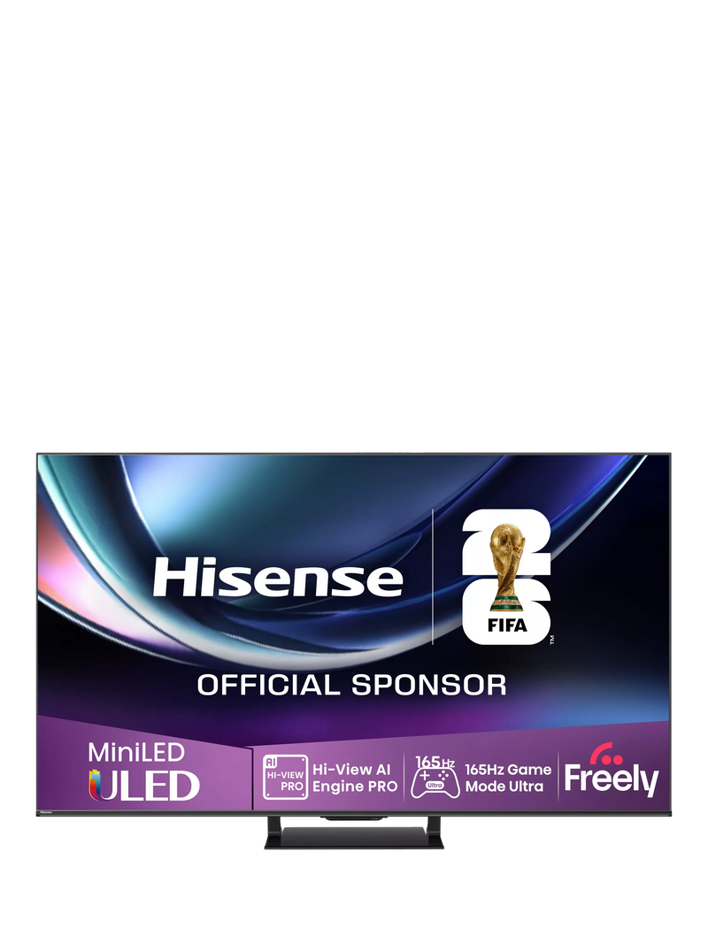 Hisense 55U7QTUK PRO (2025) ULED MiniLED HDR 4K Ultra HD Smart TV, 55 inch, Black
