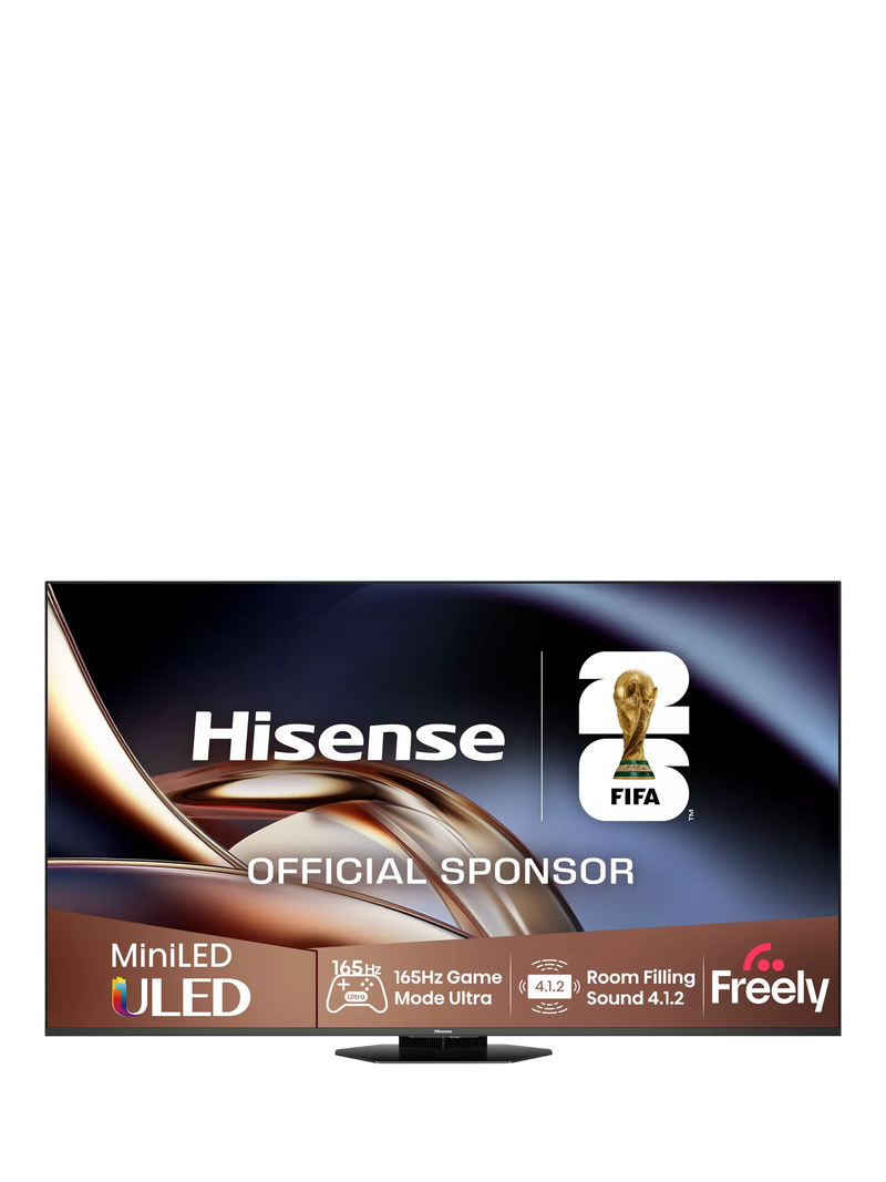 Hisense 55U8QTUK (2025) ULED MiniLED HDR 4K Ultra HD Smart TV, 55 inch, Black