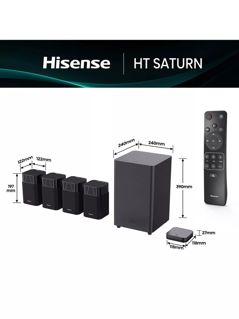 Hisense HT Saturn home theatre sound system black - British product