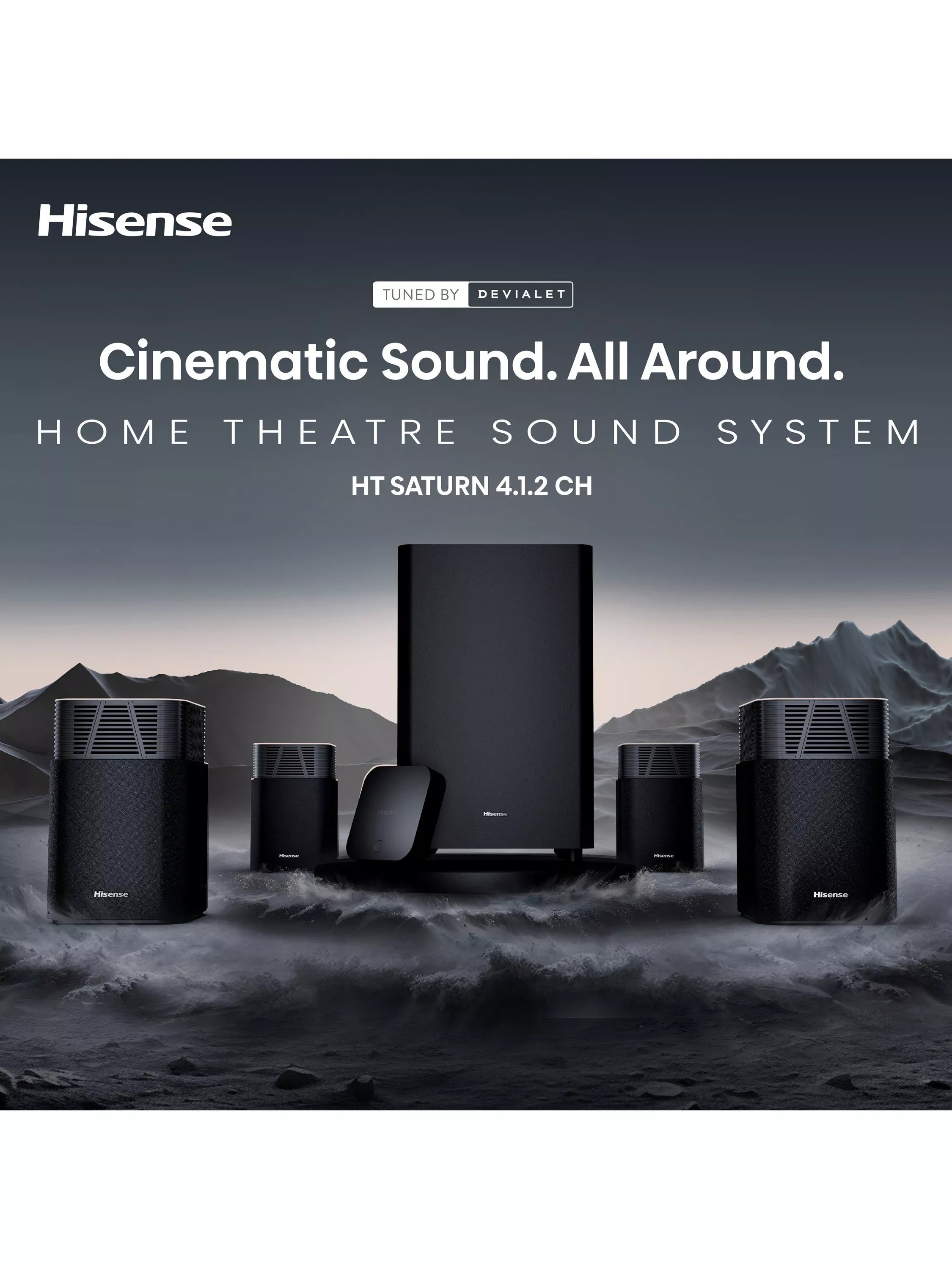 Hisense HT Saturn home theatre sound system black - British product