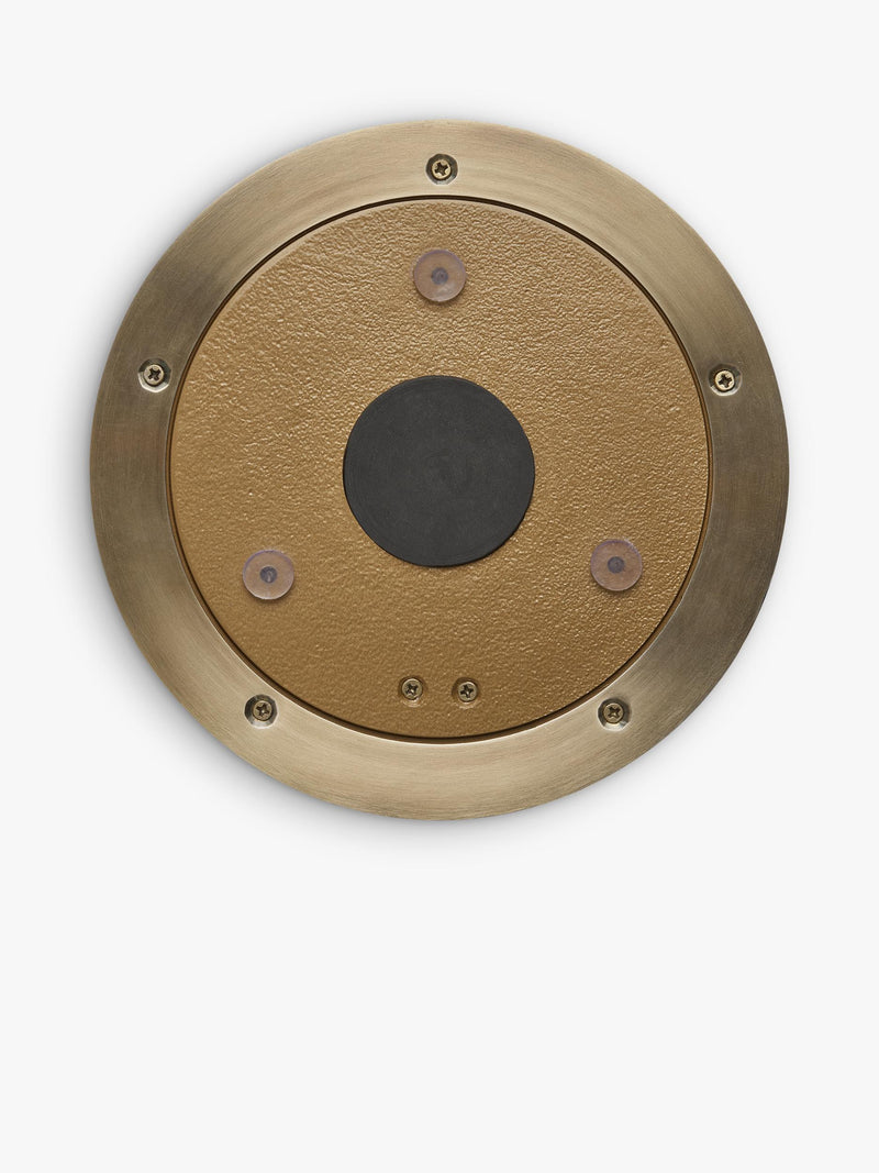 Industville bulkhead wall light brass ripple glass - British product