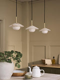 Industville alabaster pendant light white brass, UK version