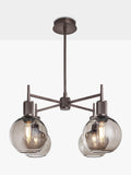 Industville Henley 4-arm globe pendant light satin finish (British brand)