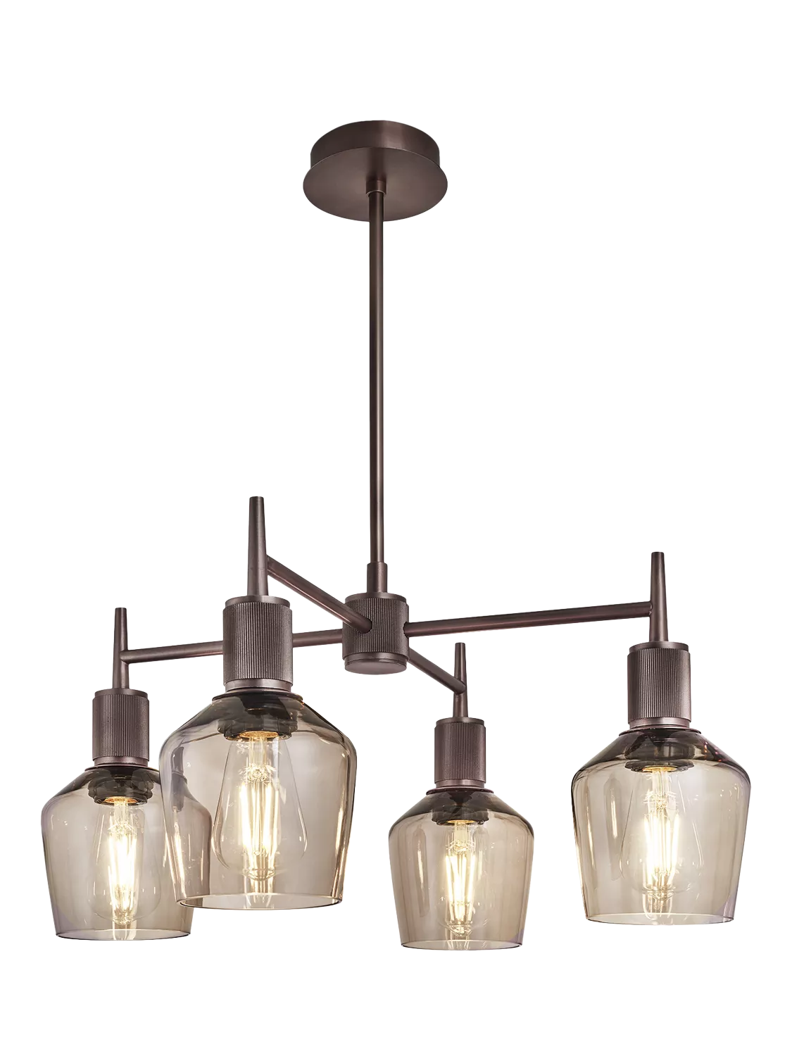Industville pendant light 4-arm schoolhouse shade (British brand)