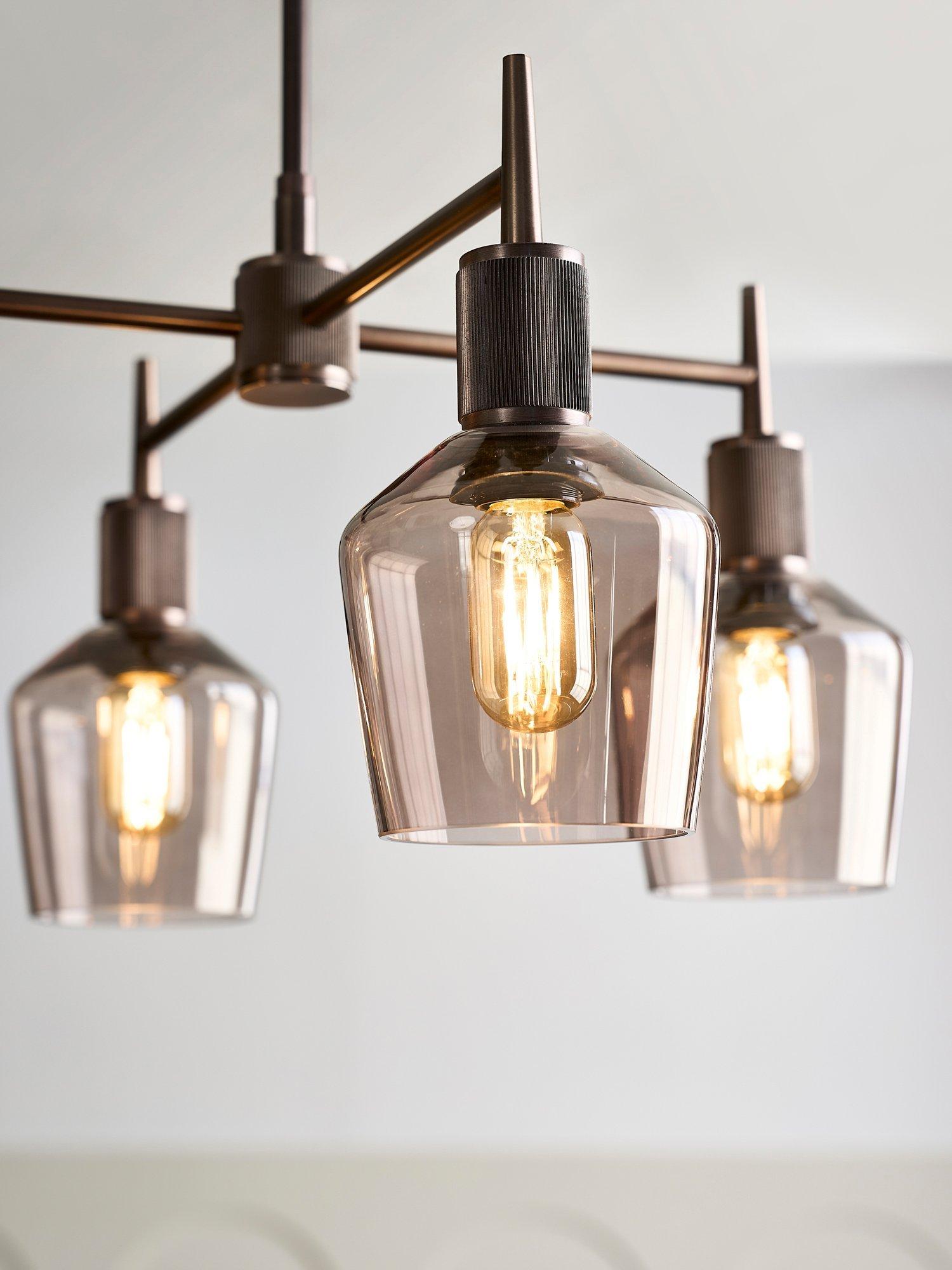 Industville pendant light 4-arm schoolhouse shade (British brand)
