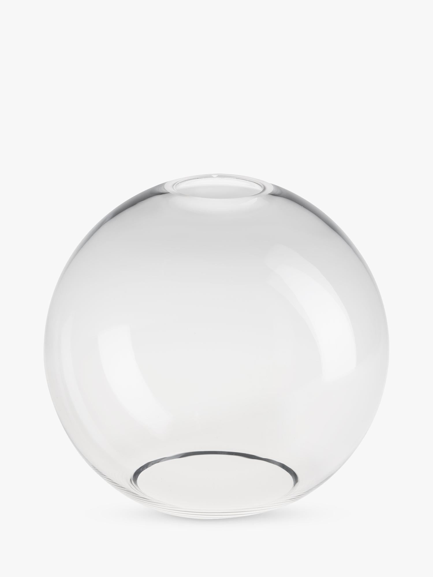Industville clear glass globe wall light antique brass (British brand)