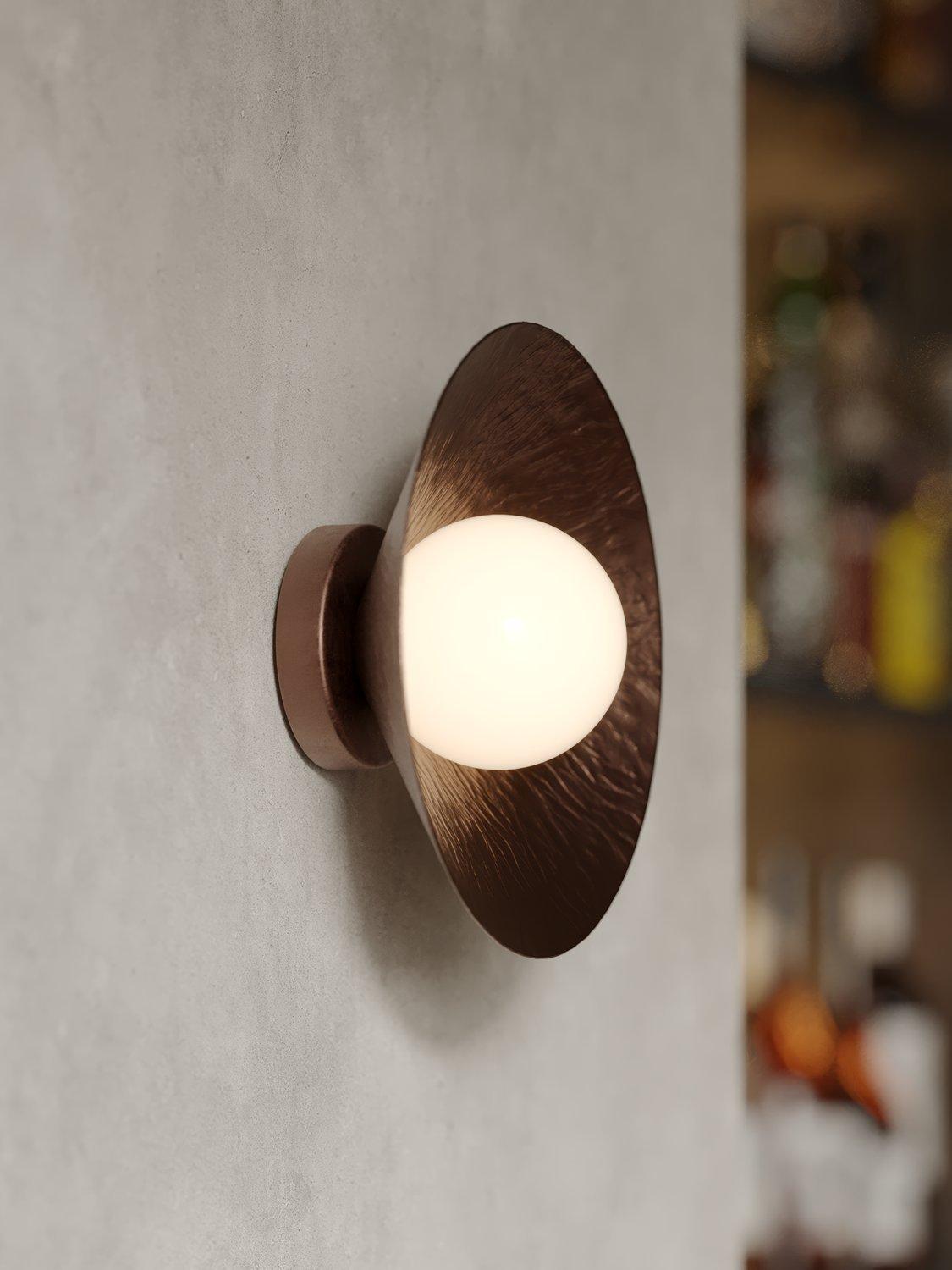 Industville Flume brushed wall light, imported from the UK
