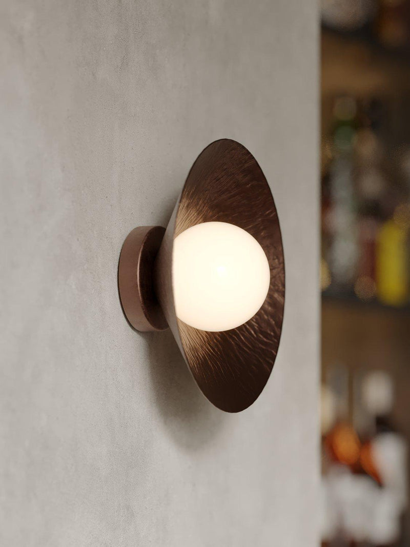 Industville Flume brushed wall light, imported from the UK