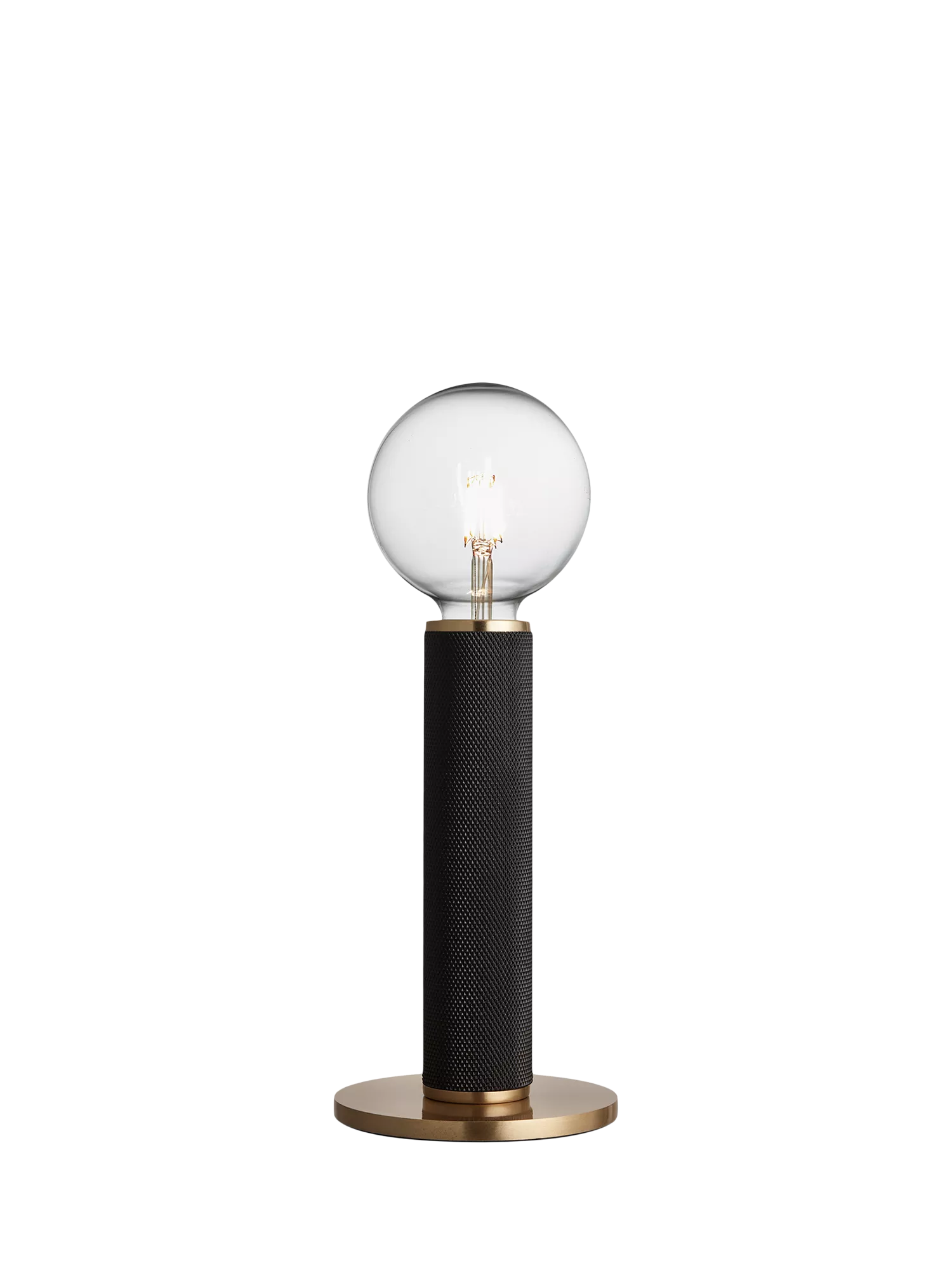Industville Knurled Edison Table Lamp medium aluminium - British product