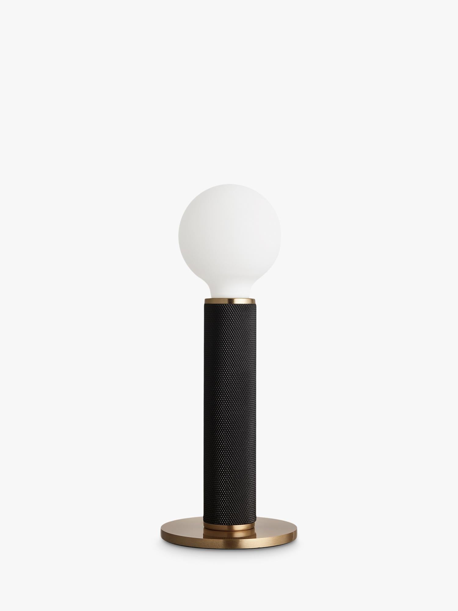 Industville Knurled Edison Table Lamp medium aluminium - British product