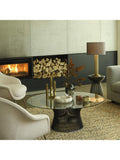 Industville pillar table lamp brass H62.5cm, imported from the UK