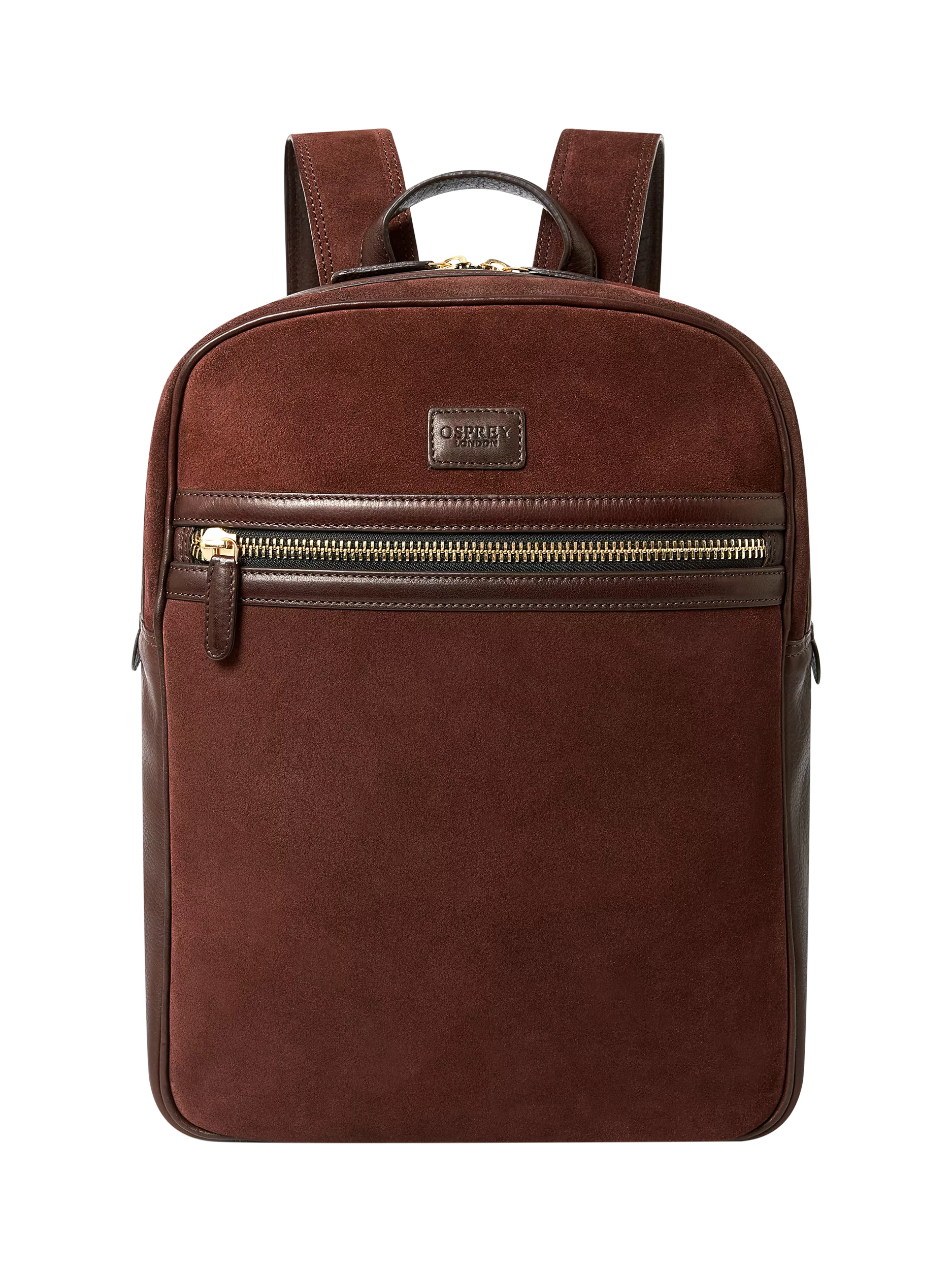 OSPREY LONDON Mocha Suede Backpack Bitter Chocolate - British product