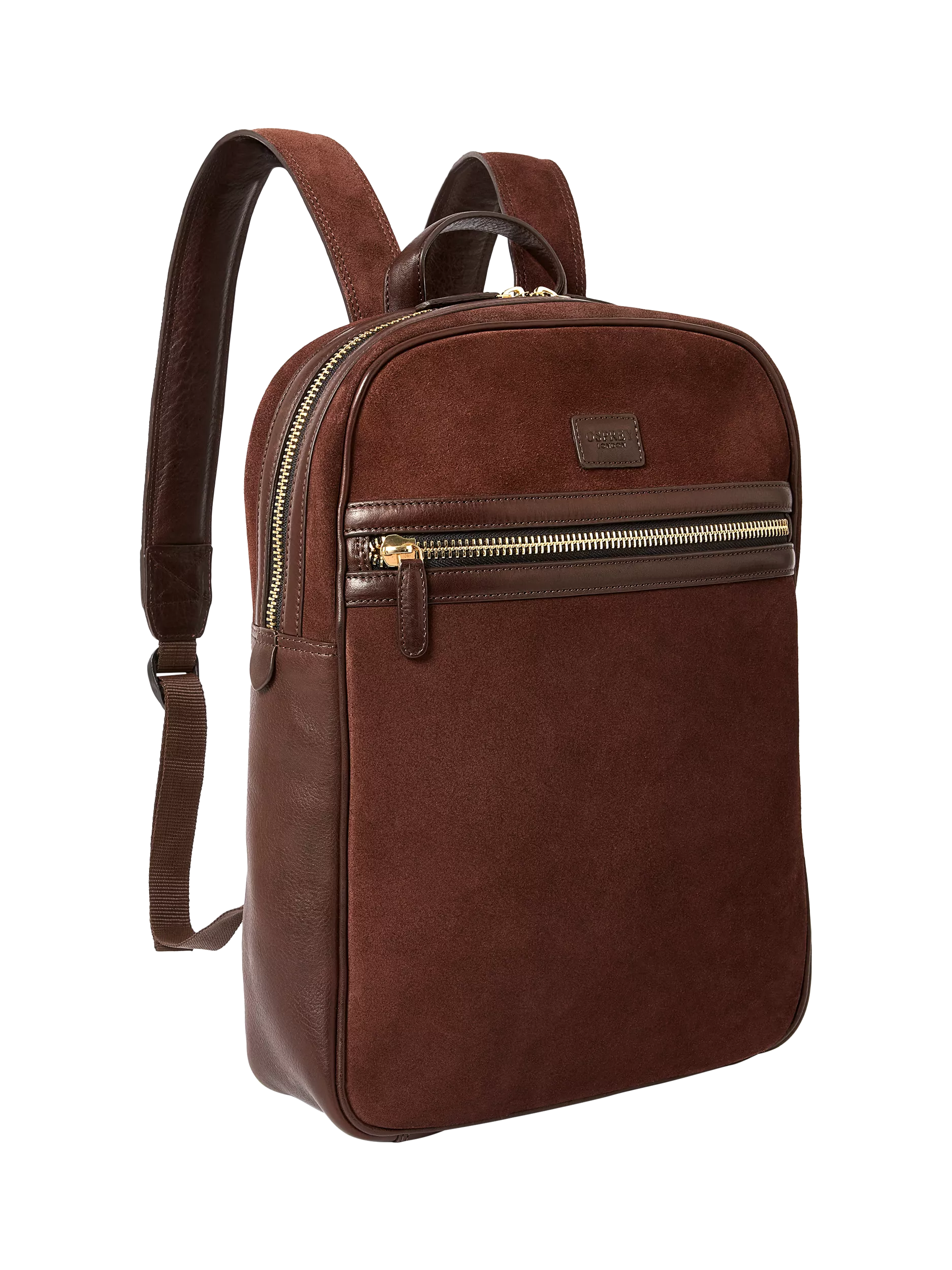 OSPREY LONDON Mocha Suede Backpack Bitter Chocolate - British product