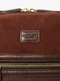 OSPREY LONDON Mocha suede holdall with leather trim, UK version