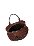 OSPREY LONDON Mocha suede holdall with leather trim, UK version