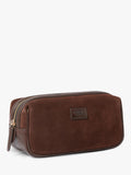 Osprey London Mocha Suede Wash Bag bitter chocolate, imported from the UK