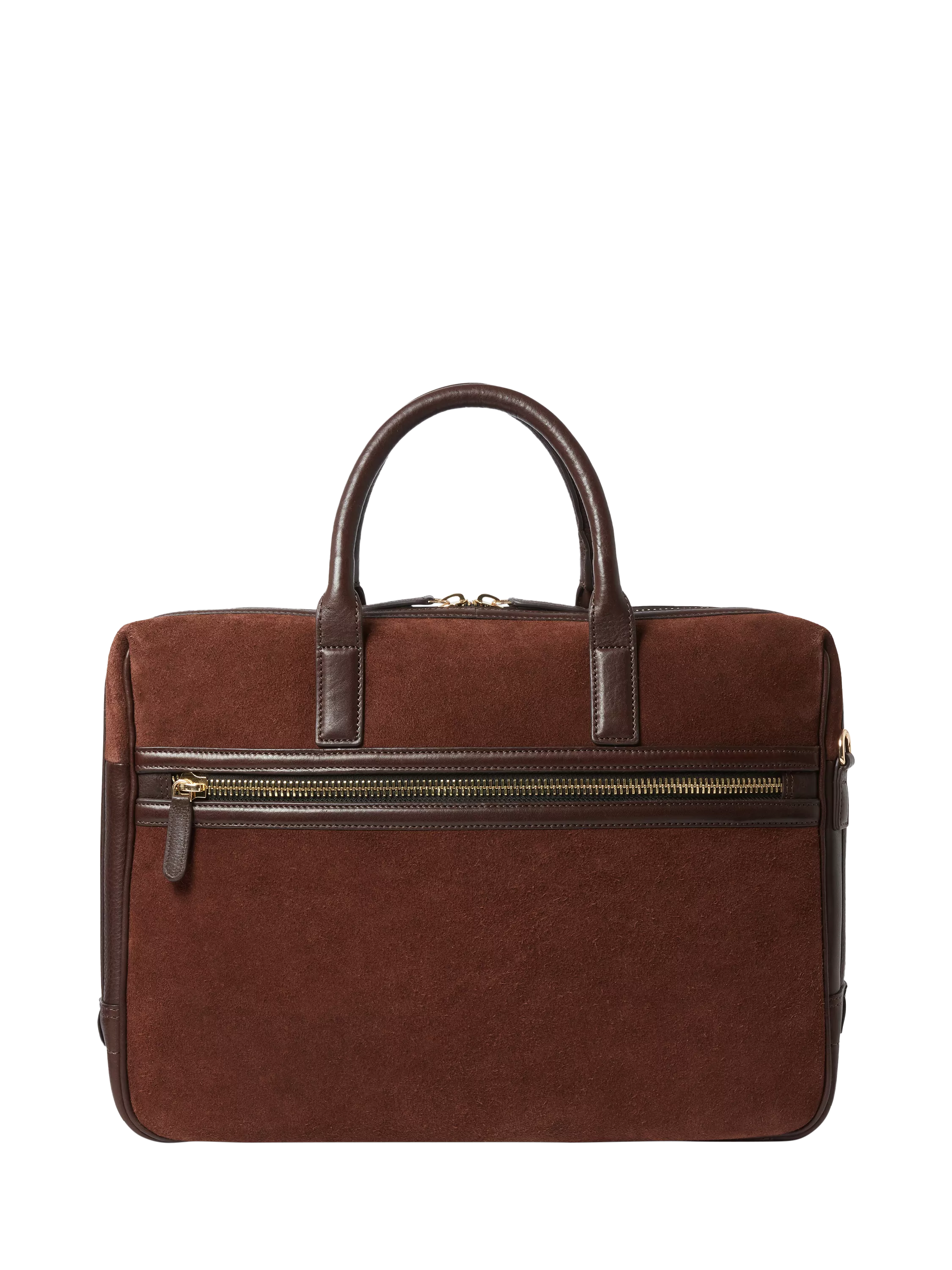 Osprey London suede laptop bag bitter chocolate - British product