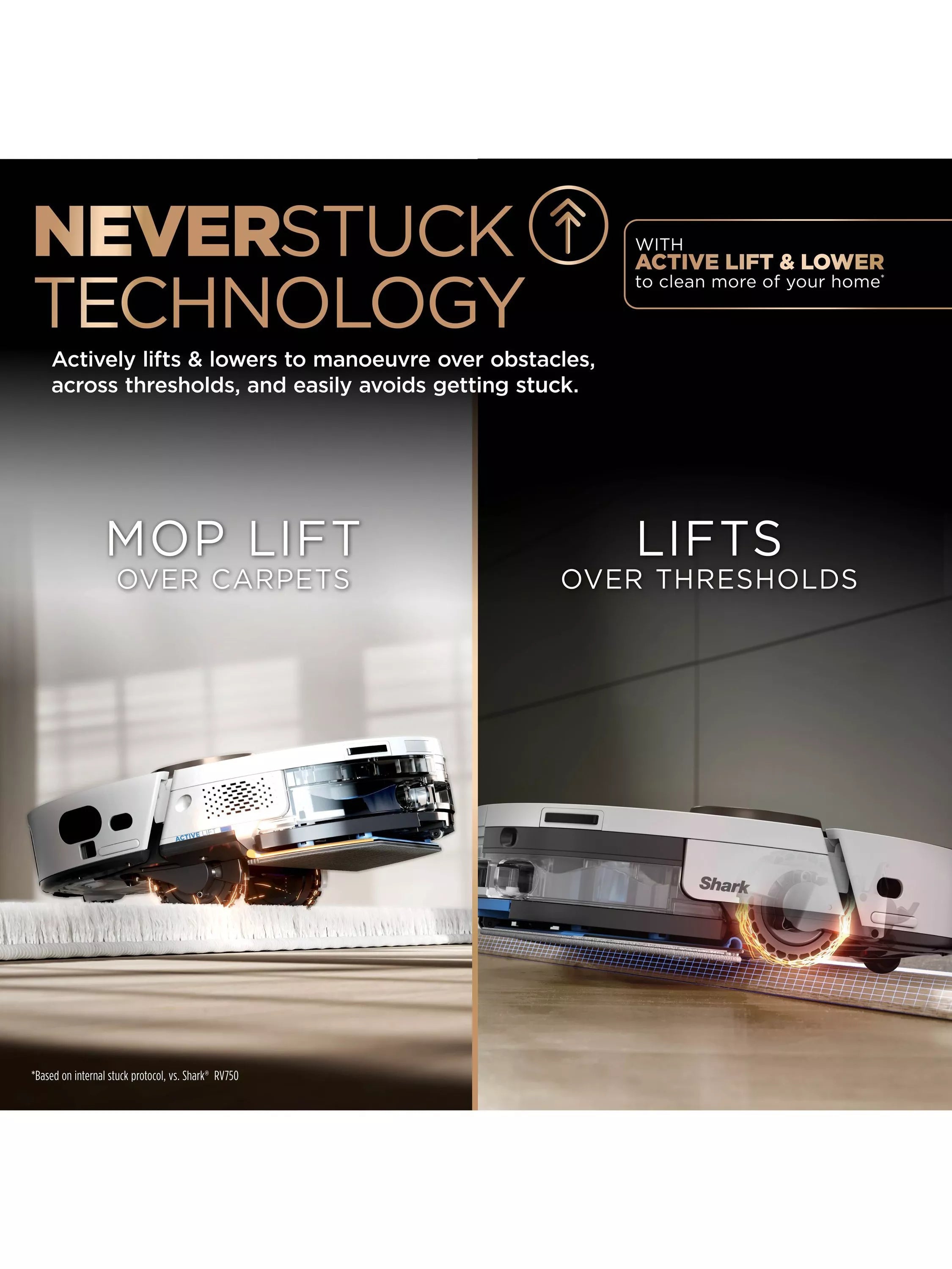 Shark PowerDetect NeverTouch Pro 2-in-1 robot vacuum and mop - British product