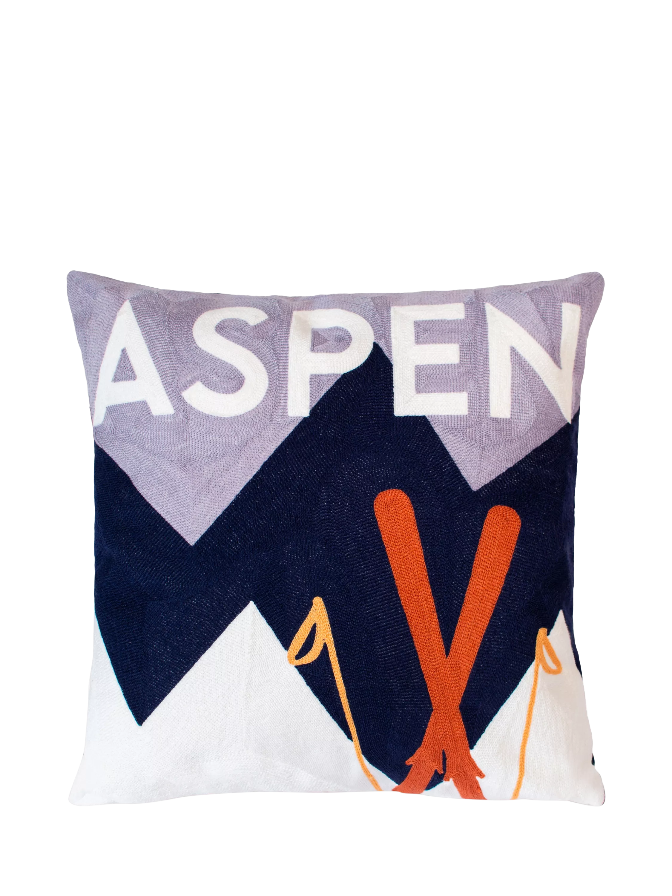 The Pillow Drop Aspen cushion navy/multi 45x45cm (British brand)