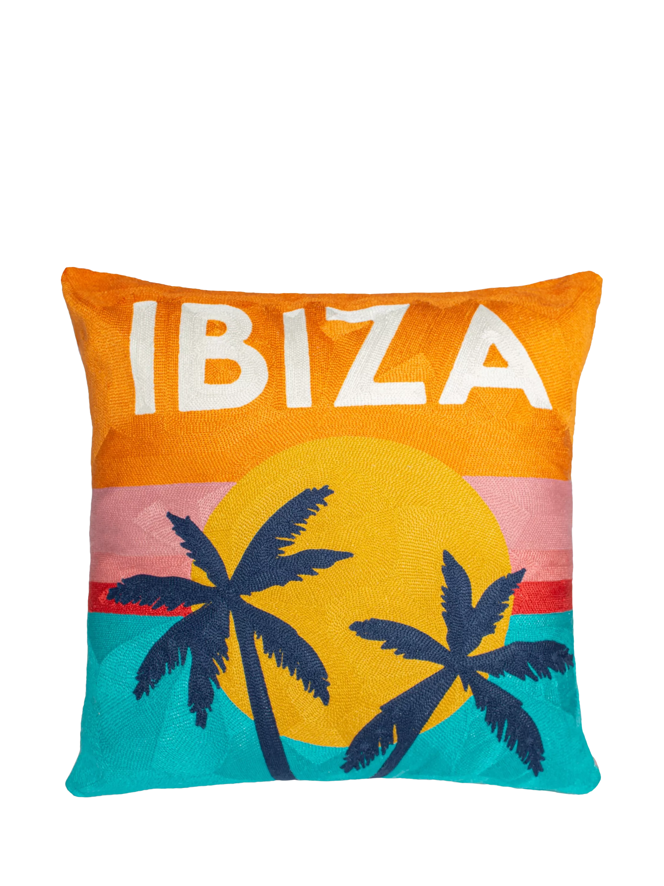 The Pillow Drop Ibiza multi cushion 45x45cm - British product