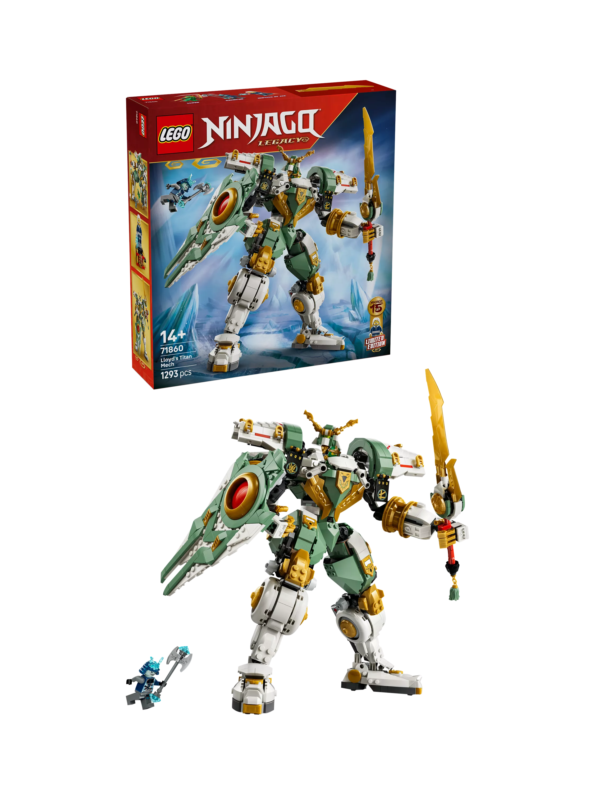 LEGO Ninjago Lloyd's Titan Mech building set 1293 pieces, UK version