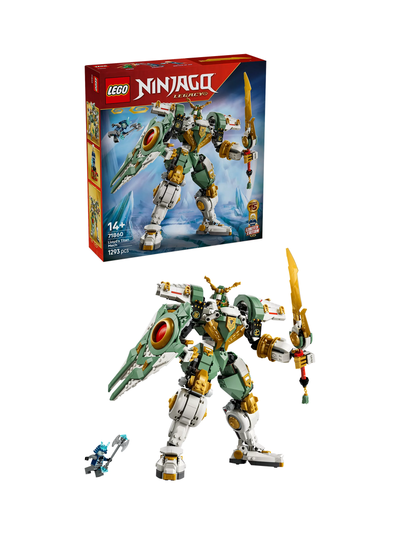 LEGO Ninjago Lloyd's Titan Mech building set 1293 pieces, UK version