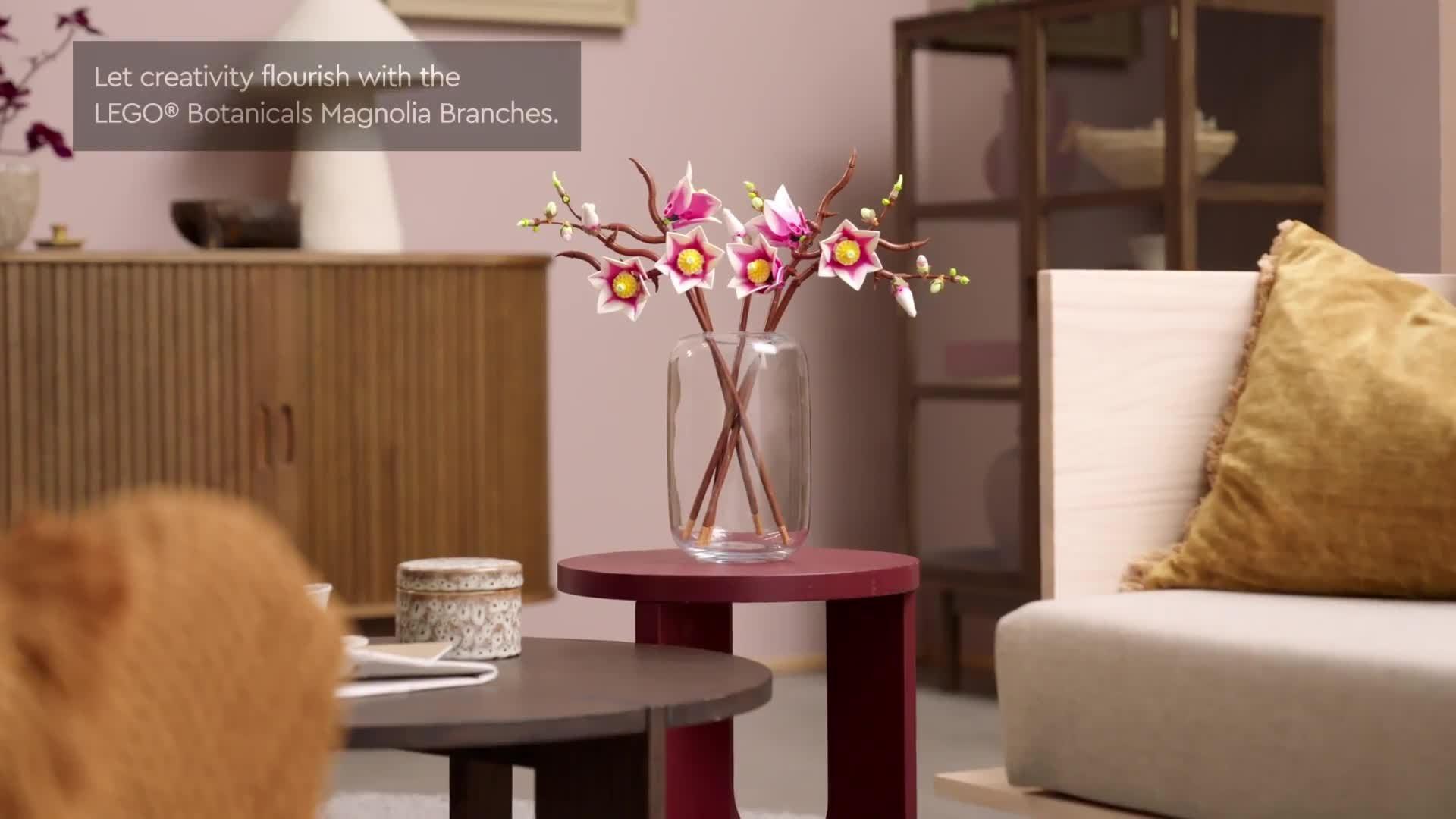 LEGO Botanicals Magnolia Branches building set, imported from the UK