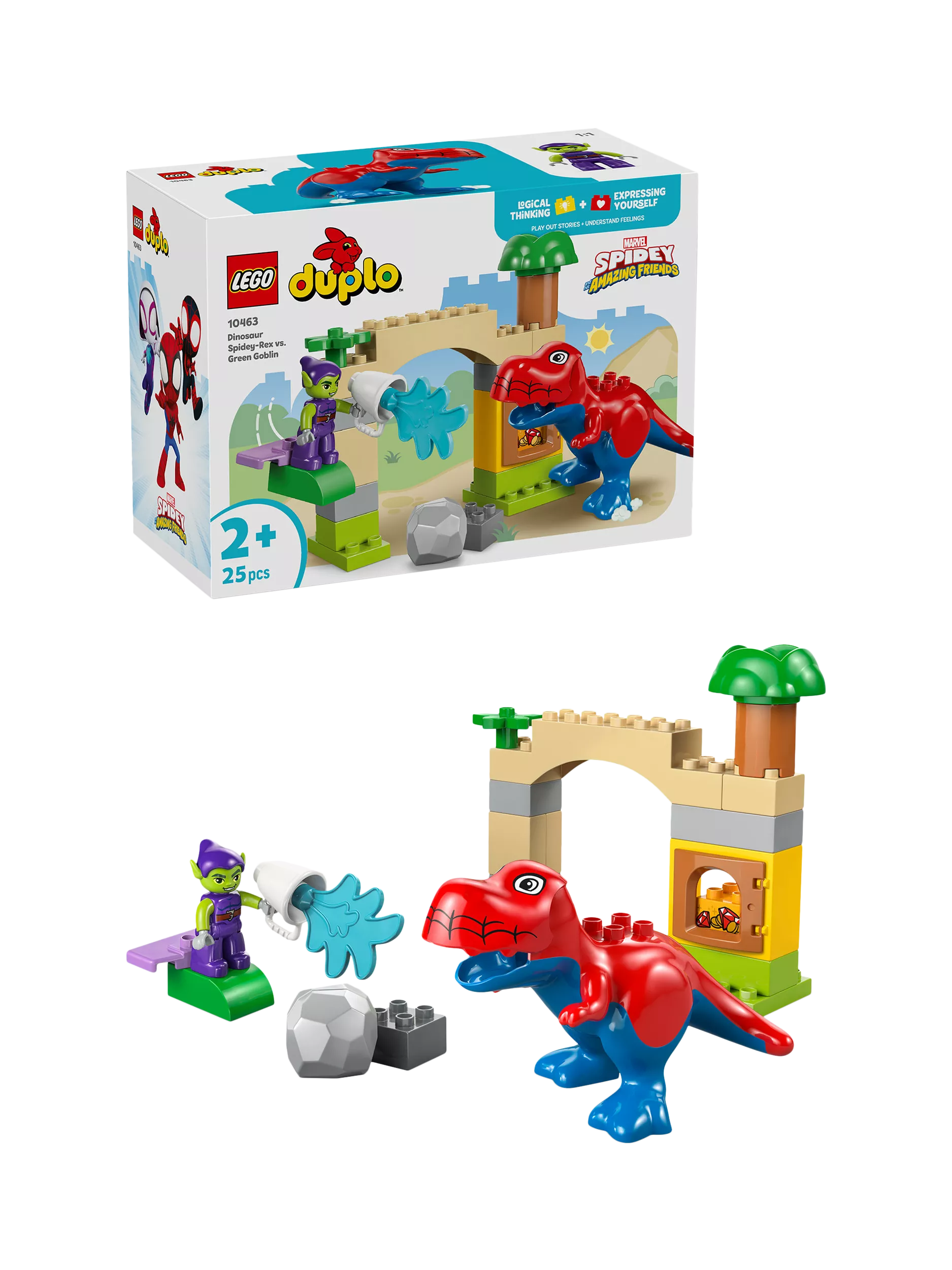 LEGO DUPLO Marvel Spidey-Rex T. rex building toy (British brand)