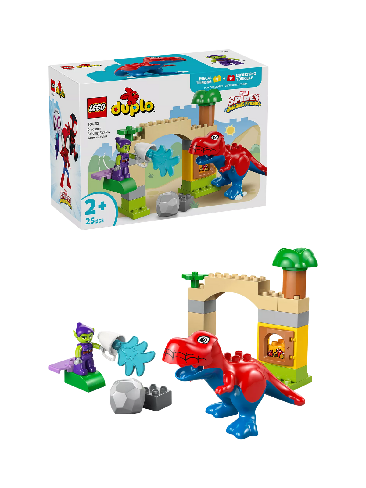 LEGO DUPLO Marvel Spidey-Rex T. rex building toy (British brand)