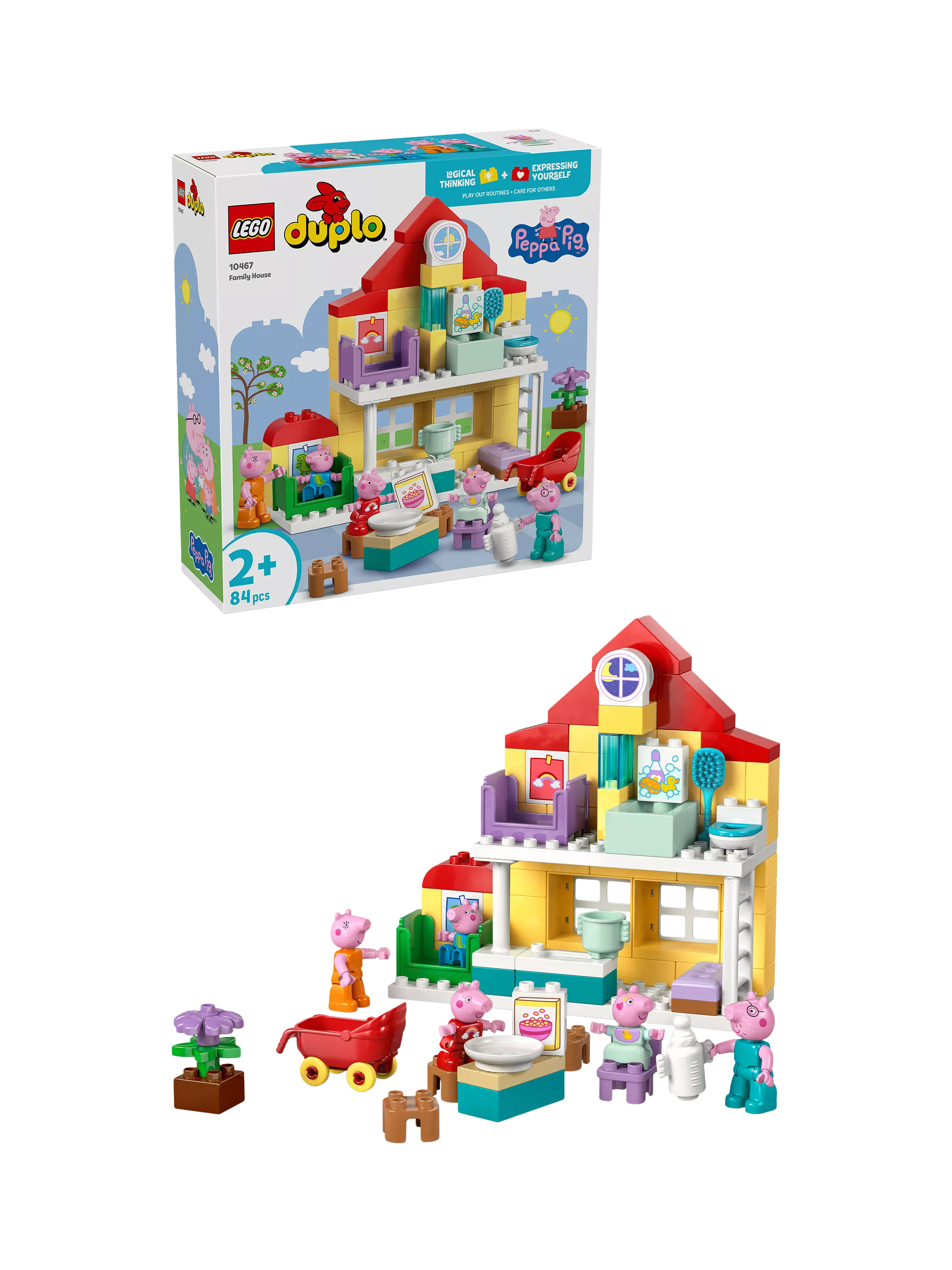 LEGO DUPLO Peppa Pig Family House 84-piece toy, imported from the UK