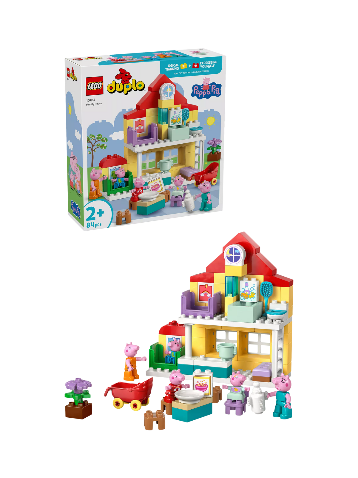 LEGO DUPLO Peppa Pig Family House 84-piece toy, imported from the UK
