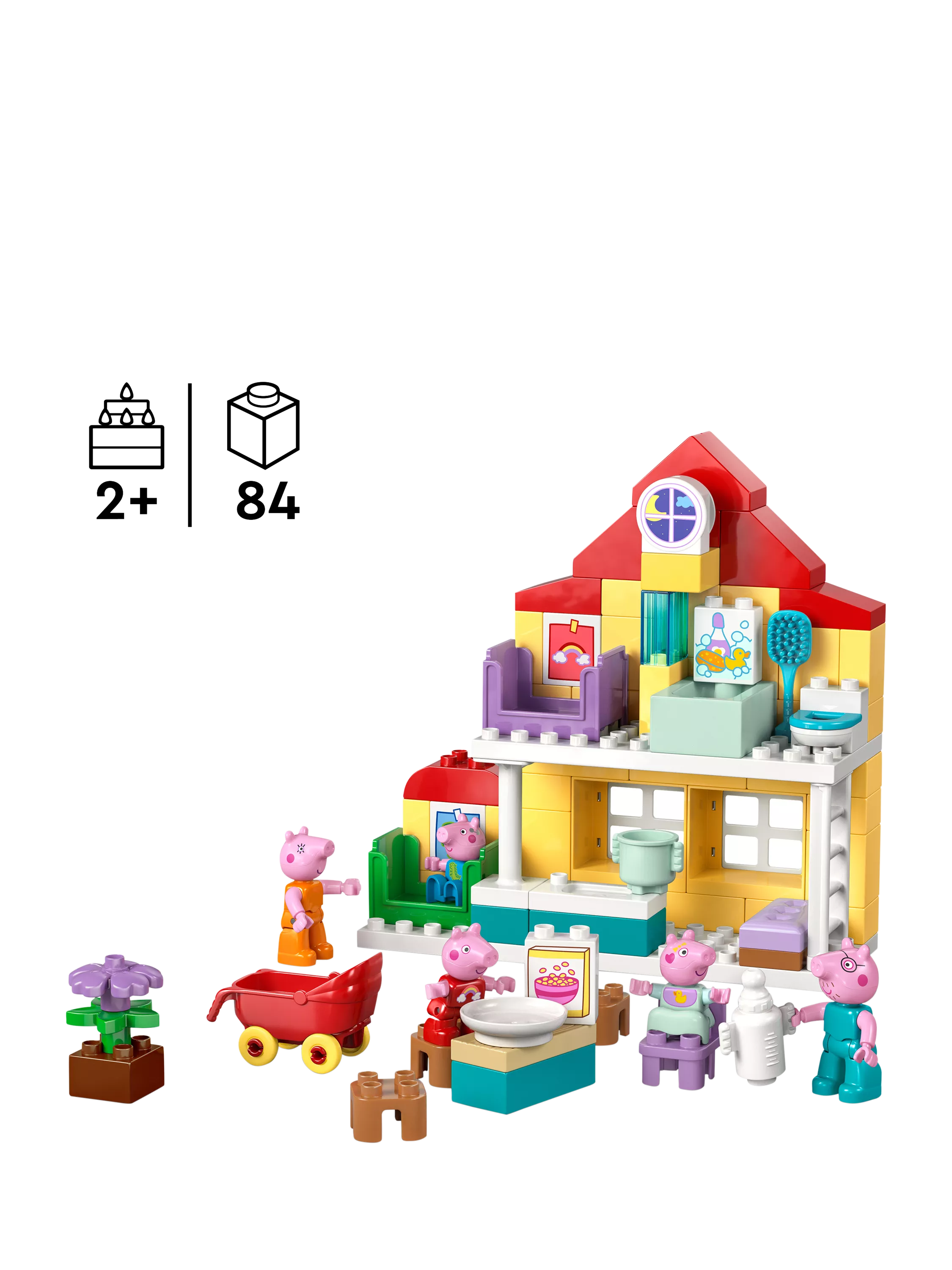 LEGO DUPLO Peppa Pig Family House 84-piece toy, imported from the UK