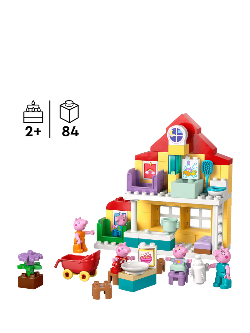 LEGO DUPLO Peppa Pig Family House 84-piece toy, imported from the UK