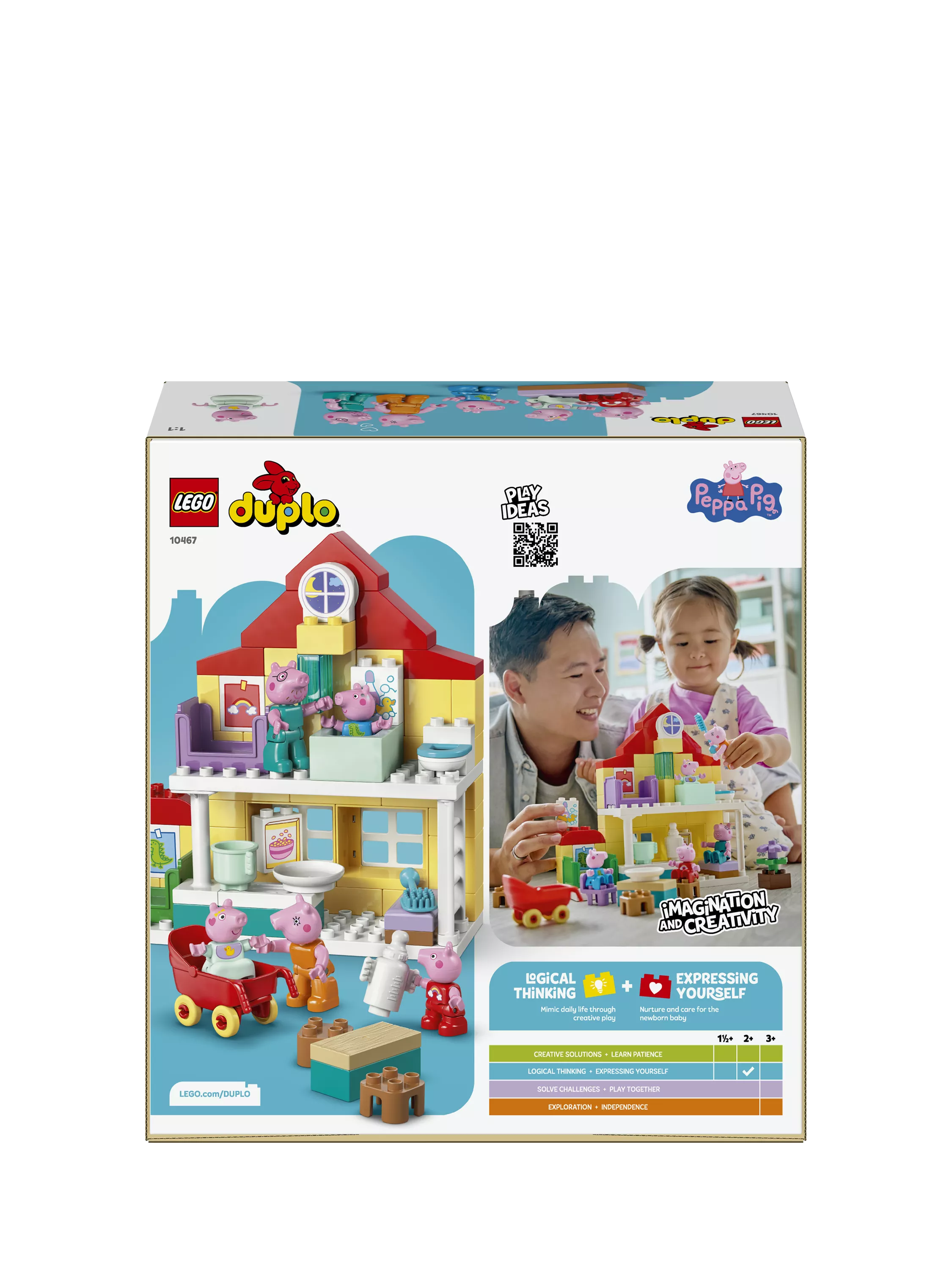 LEGO DUPLO Peppa Pig Family House 84-piece toy, imported from the UK