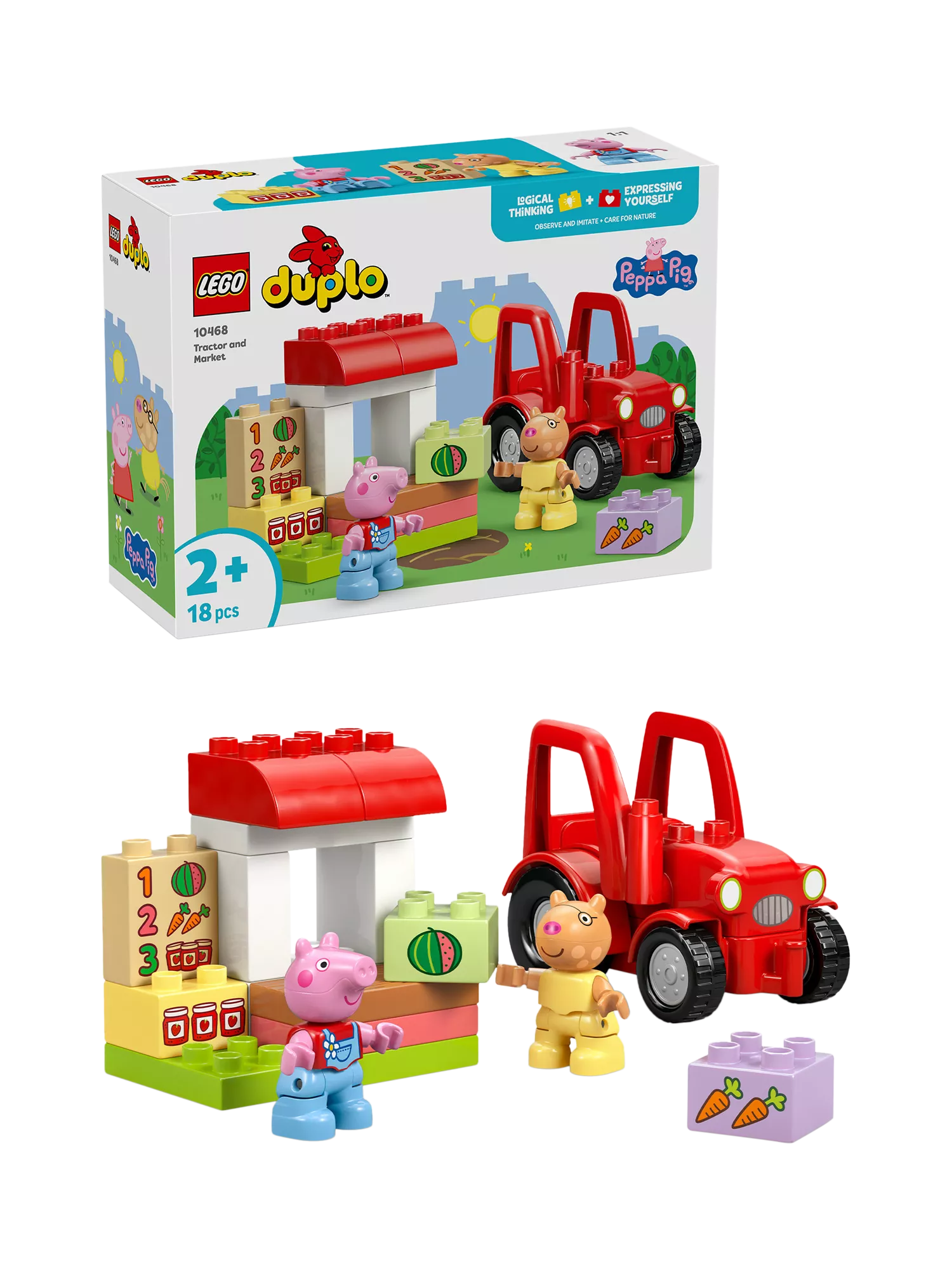LEGO DUPLO Peppa Pig Tractor and Market set, imported from the UK