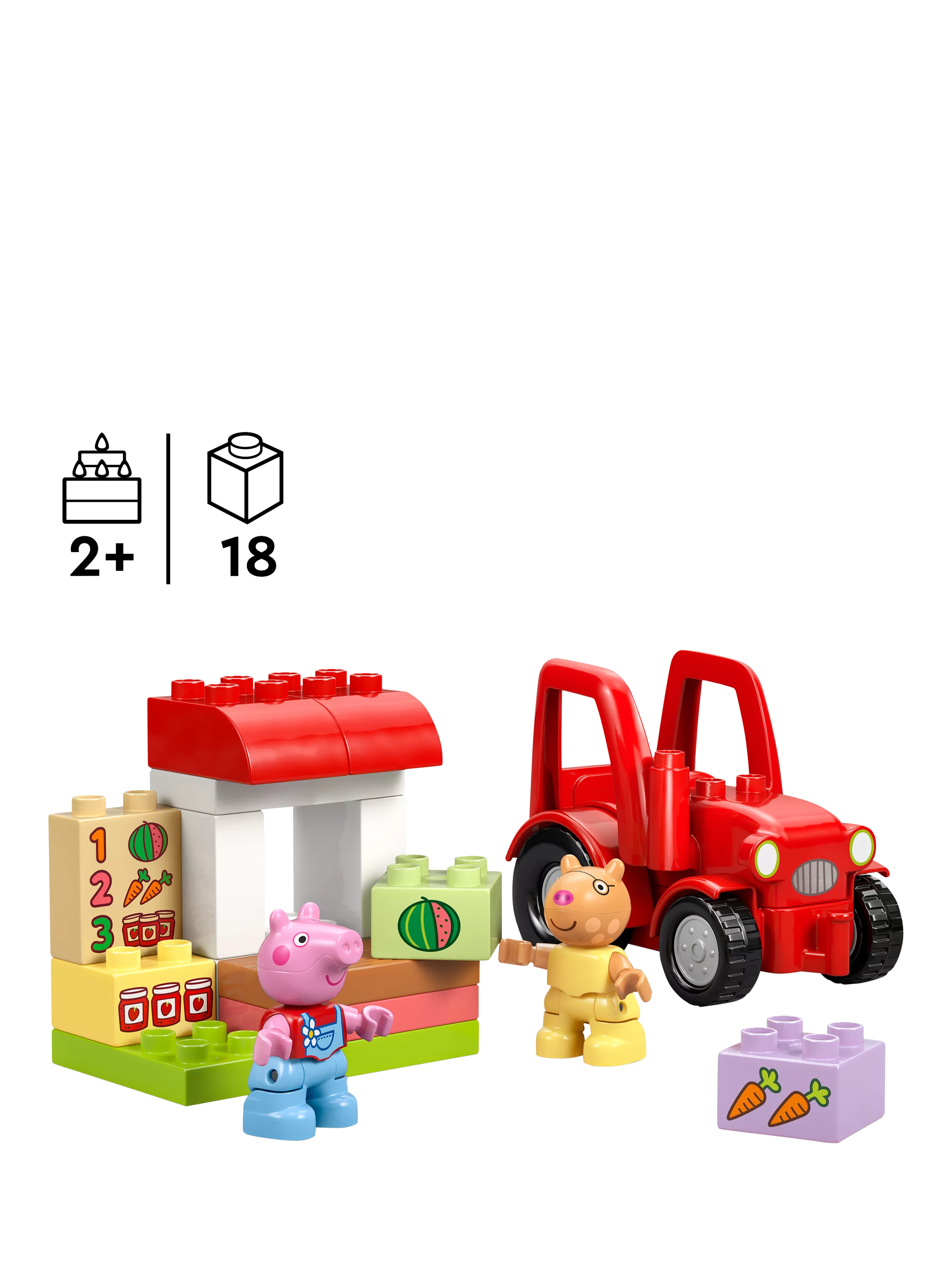 LEGO DUPLO Peppa Pig Tractor and Market set, imported from the UK