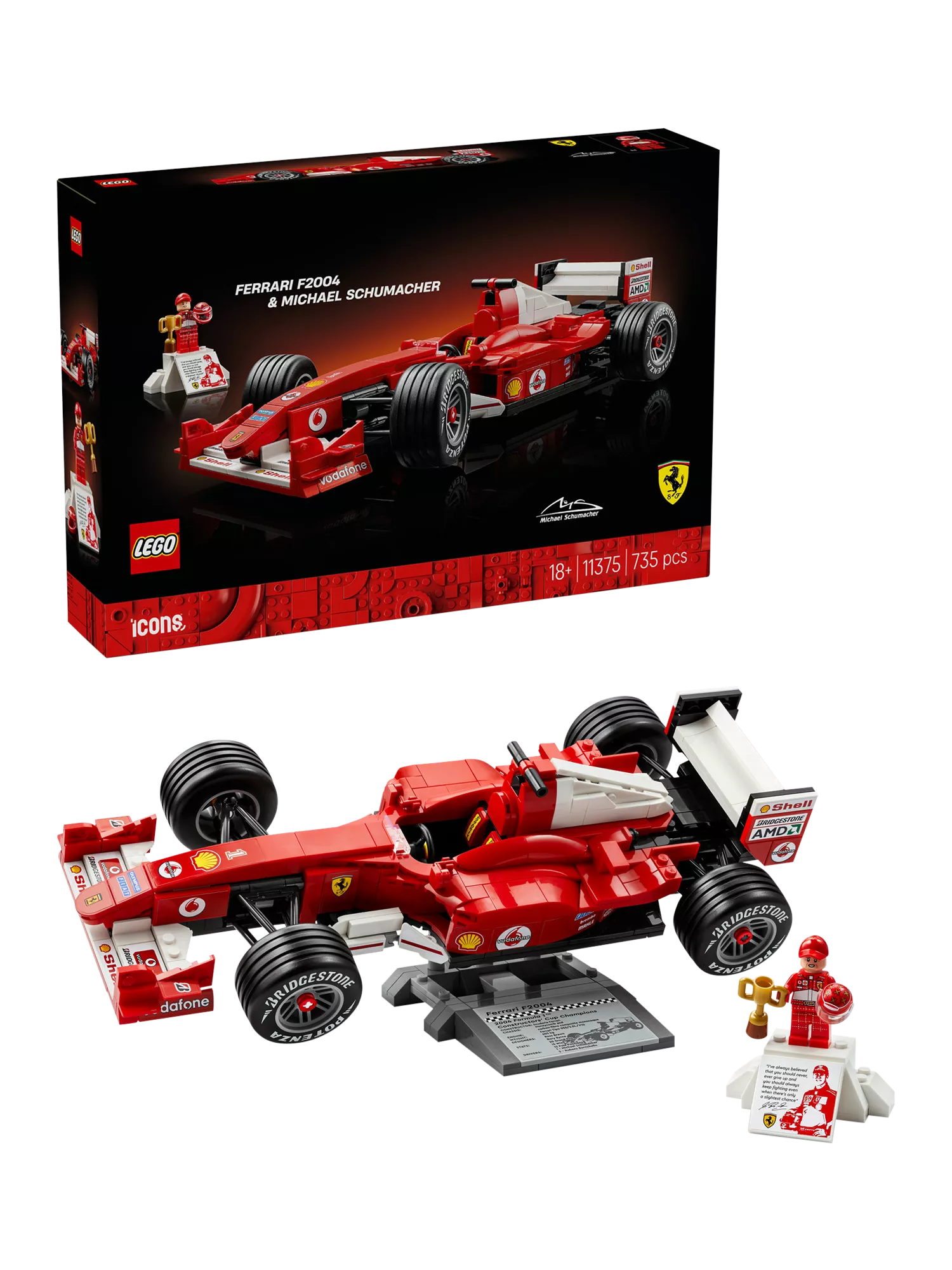 LEGO Icons 11375 Ferrari F2004 & Michael Schumacher