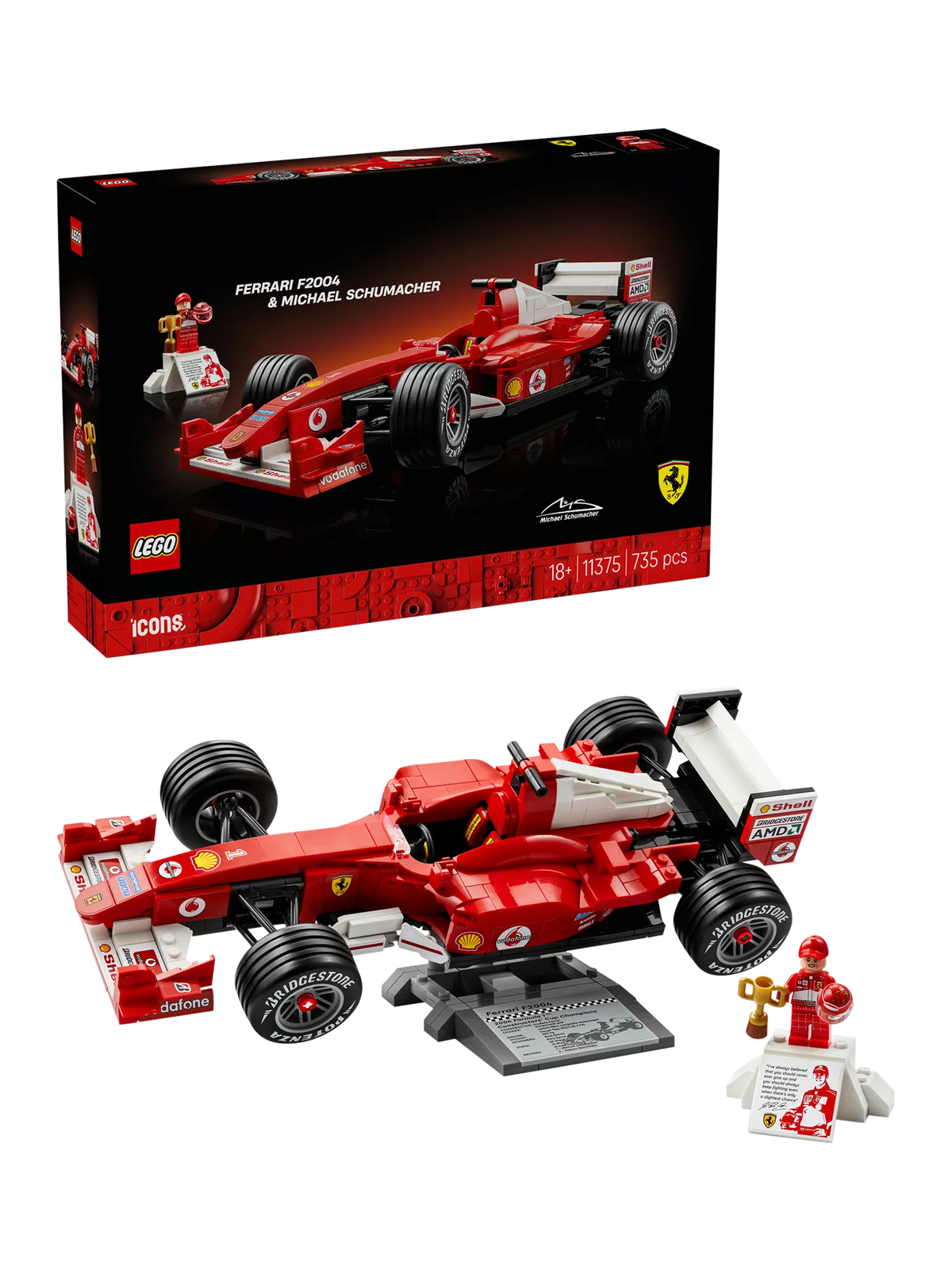 LEGO Icons 11375 Ferrari F2004 & Michael Schumacher