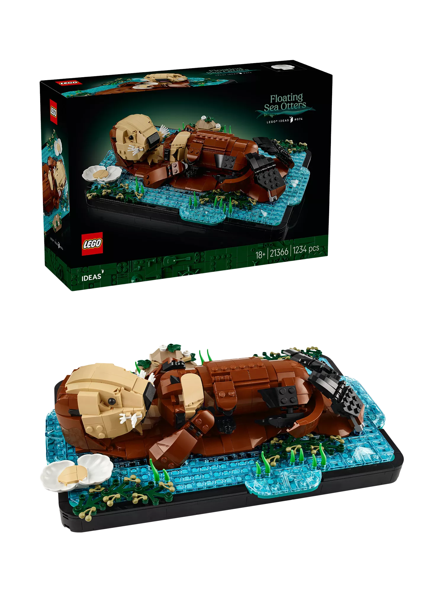 LEGO Ideas Floating Sea Otters building set, UK version
