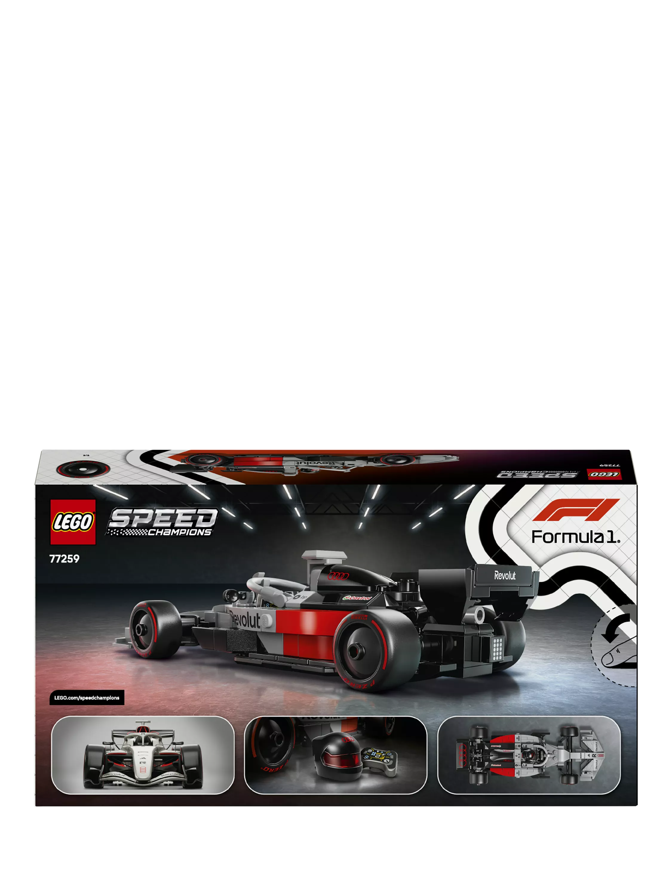 LEGO Speed Champions Audi Revolut F1 race car 216-piece kit, imported from the UK
