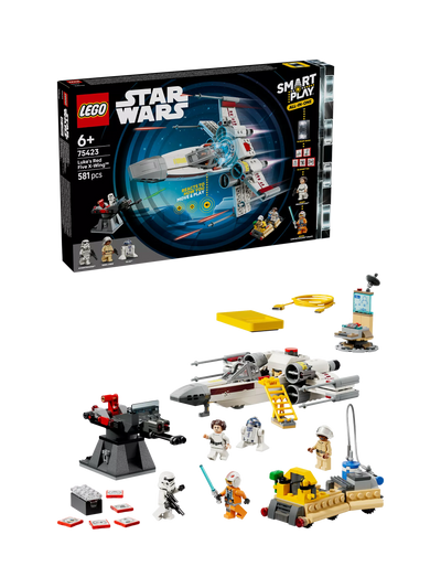 John Lewis LEGO Star Wars 75423 SMART Play: Luke Skywalker's Red Five X-Wing Building Toy- Buy online at McGrocer