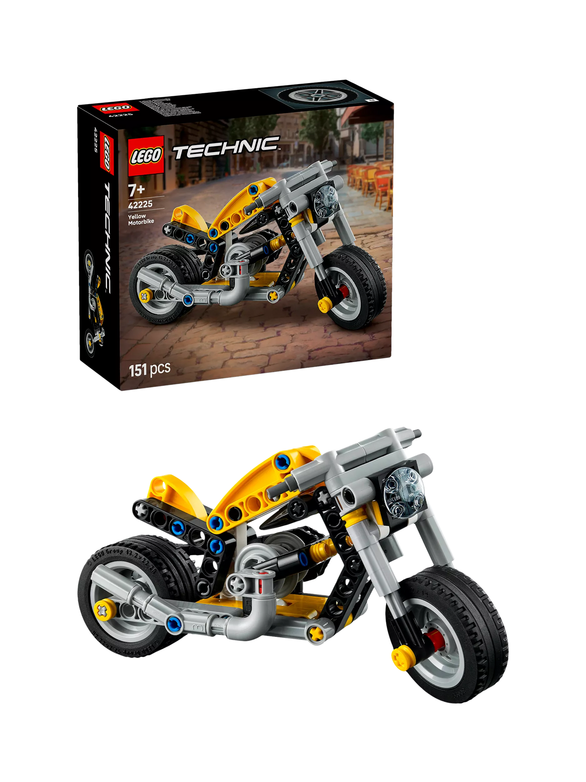 LEGO Technic Yellow Motorbike 151 piece set - British product
