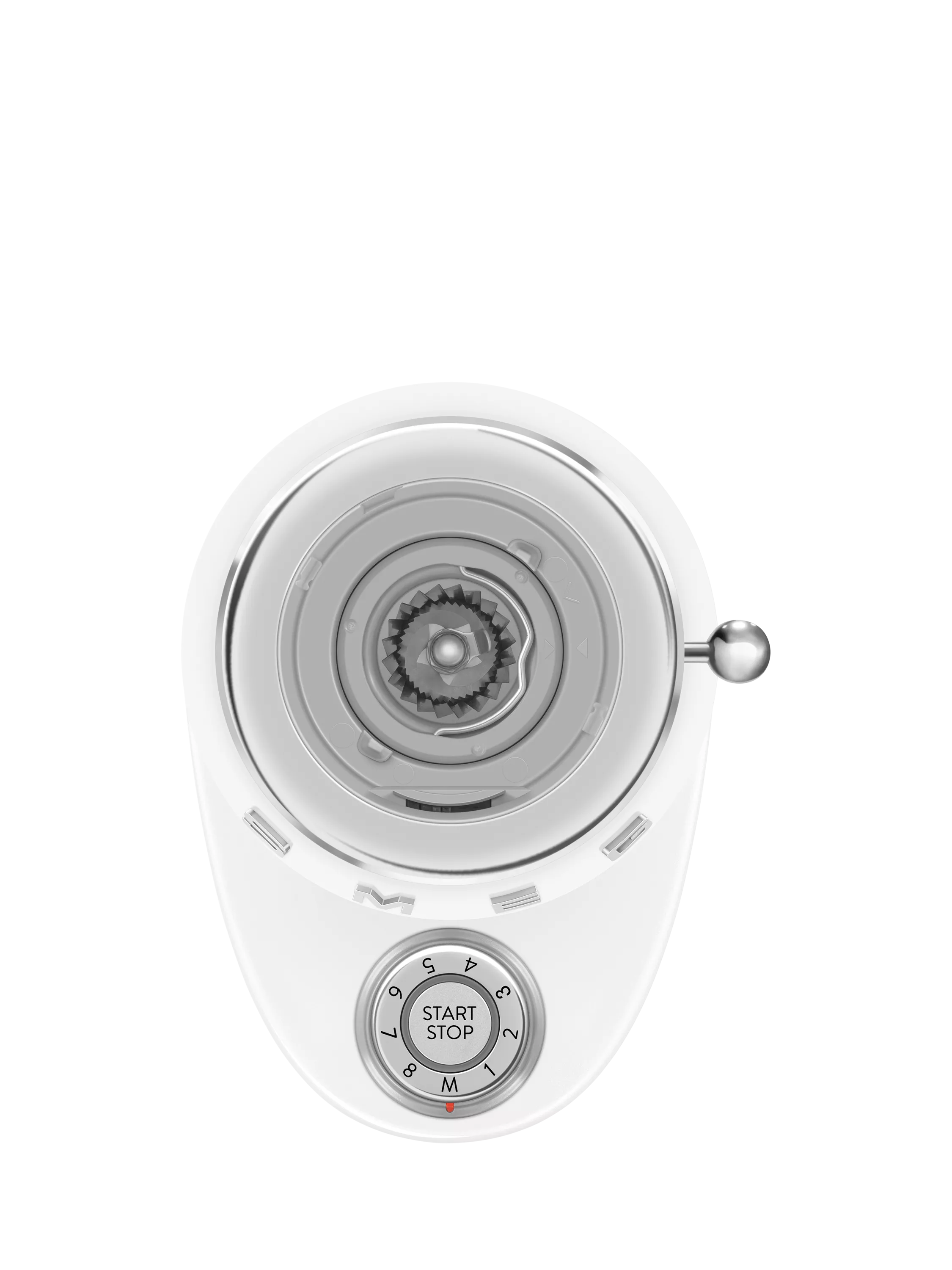 Smeg coffee grinder in white, imported from the UK