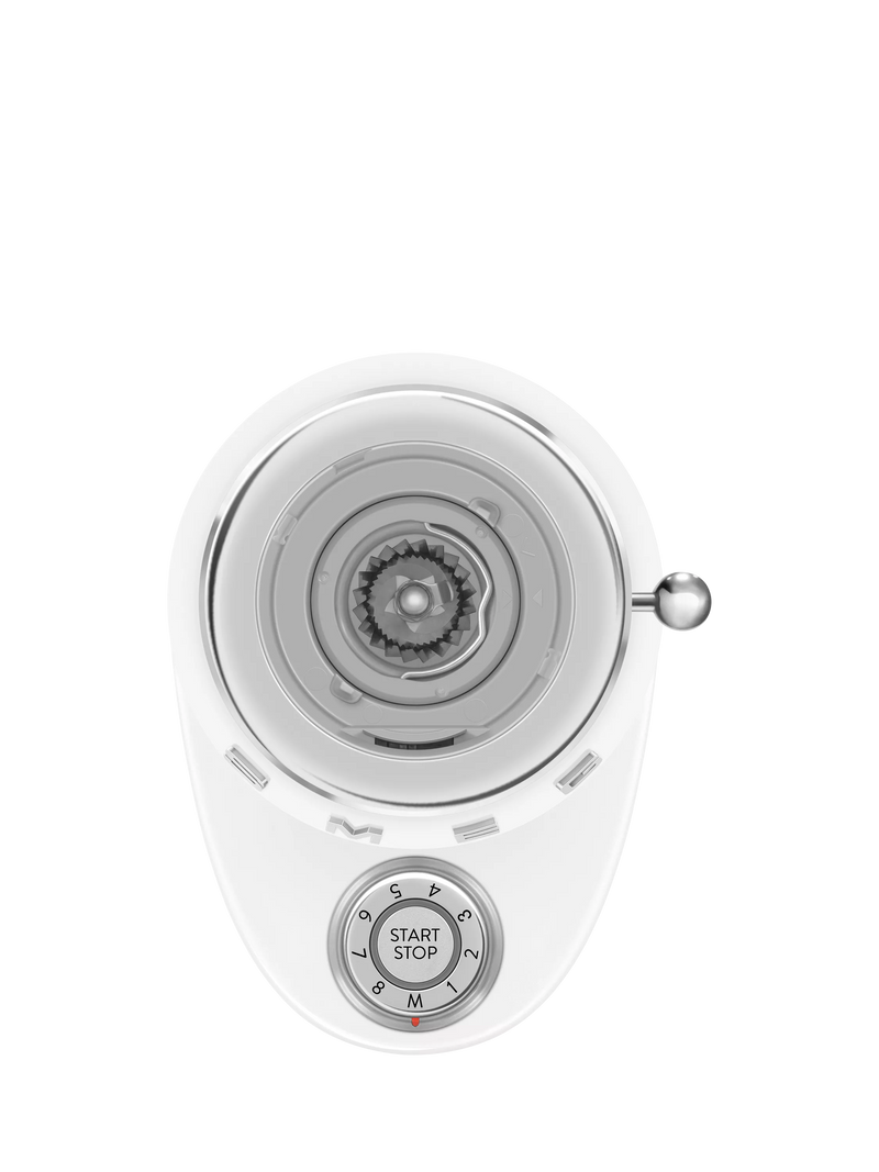 Smeg coffee grinder in white, imported from the UK