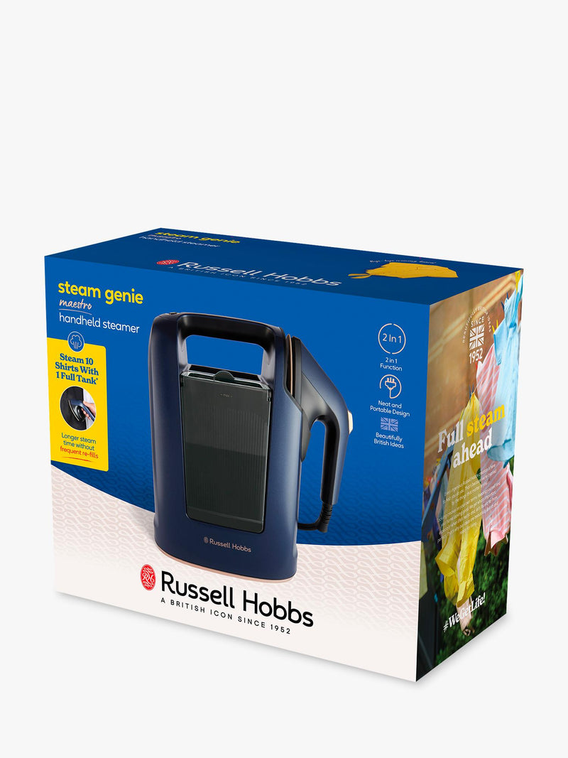 Russell Hobbs Steam Genie Maestro handheld steamer in Blue - British product
